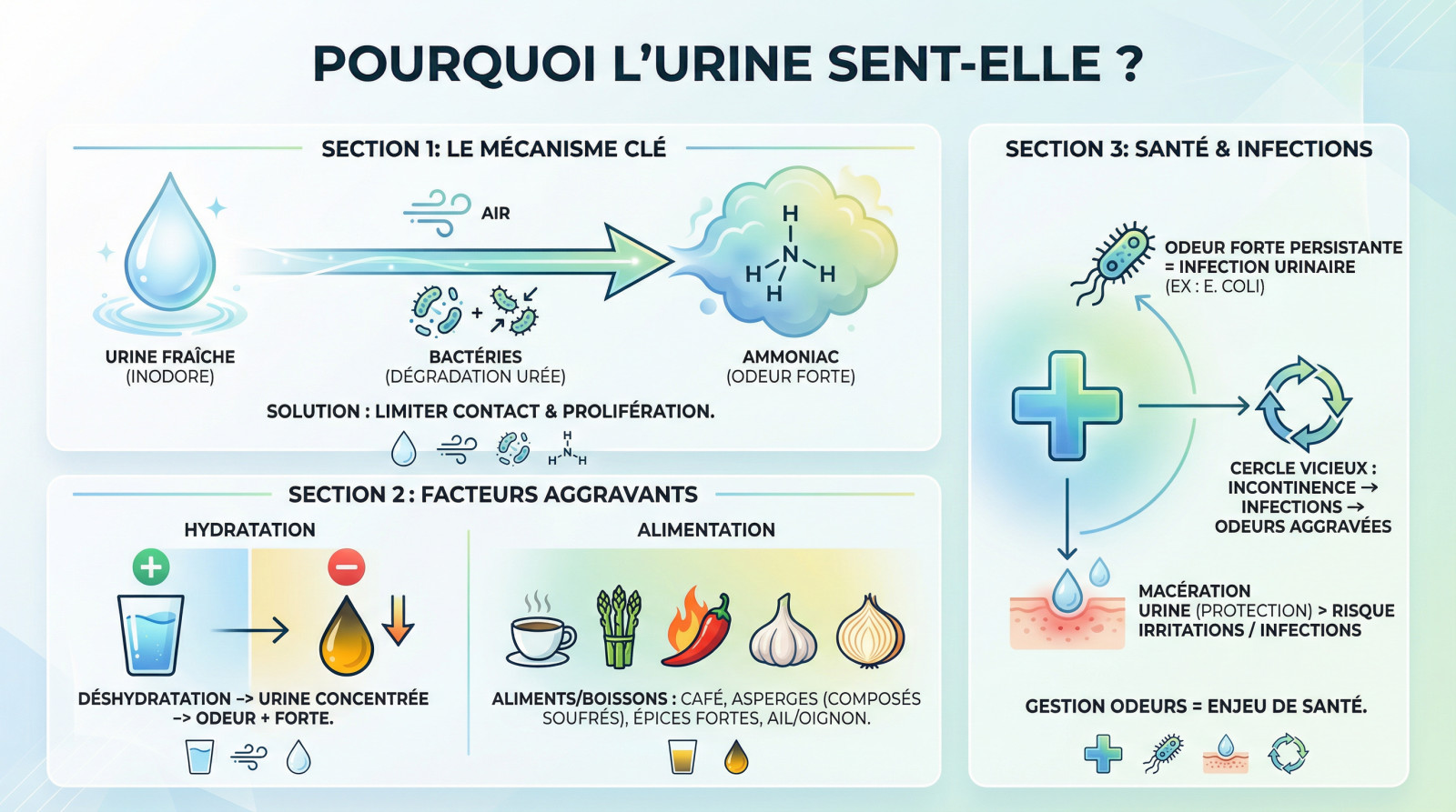 pourquoi-lurine-sent-elle Neutralisation odeurs protections urinaires : comparatif